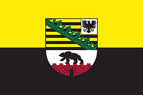 flaggenmeer® Flagge Sachsen-Anhalt mit Wappen 110 g/m² ca. 60 x 90 cm