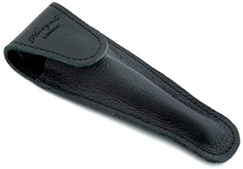 Haryali London Rasierhobel Ledertasche - Schwarz Farbe Leder Etui - eine perfekte Leder-Schutzhülle für Rasiermesser Rasierhobel - Leather Pouch for Shaving Razors