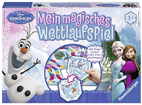 Ravensburger Spiele 21157 Brettspiele, Disney Frozen, Mein magisches Wettlaufspiel