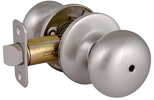 Design House Cambridge Privacy Door Knob, Satin Nickel
