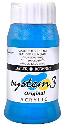Daler Rowney System 3 Acrylfarbe 500 ml Tubs by Coeruleum Blue (Hue)