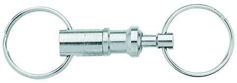 Herbertz Raccord de chaîne avec anneaux couteau, gris, M