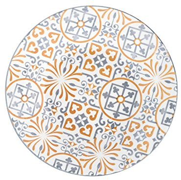 H&H Set 6 Piatti Fondi Capri In Stoneware Cm21