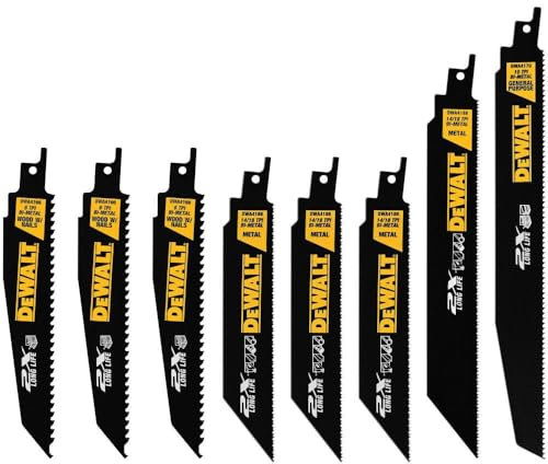 DEWALT - DWA4101 Reciprocating Saw Blade Set, Wood/Metal Cutting, 8-Pack (DWAR8SETCS)