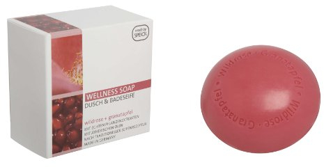 Wellness Soap, Dusch + Badeseife Wildrose & Granatapfel