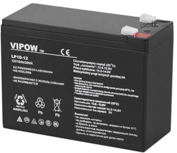 VIPOW 12V 10Ah batterie de gel
