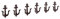 Loberon Haken 6er Set Ancre, maritimes Anker-Motiv, Antik-Finish, Doppelhaken, Aufbewahrung, Ordnungshelfer, Garderobe, Gusseisen, antikbraun