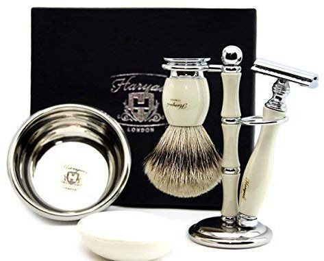 Dachshaar Rasieren Bürste mit Rasiermesser Soap And Schüssel Luxus Rasieren Set Kit