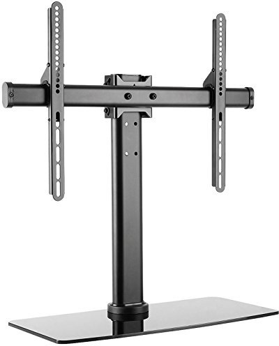 kenable Universal Pedestal Swivel & Tilt TV Stand Glass for 32 to 55 inch TVs