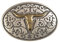 unbekannt Stier Skull Buckle Gürtelschnalle Antik Stierkopf Longhorn : Stierkopf - Grösse ca: 8,8 x 6 cm - für Gürtelbreite: 40 mm