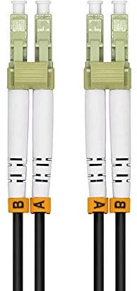 Jeirdus 20M LC to LC 10G OM3 Outdoor Armored Duplex 50/125 Fiber Optic Cable Jumper Optical Patch Cord Multimode 20Meters LC-LC