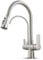 MENATT Filter Kitchen Faucet With Drinking Water, High Arc Pull Down 3-Way, 3 in 1 Sink Cold and Hot Mixer Tap (Brushed Nickel)