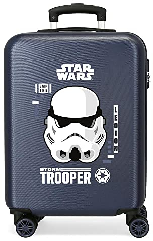 Star Wars Storm Kabinentasche, Blau, 38 x 55 x 20 cm, starrer ABS-Kombinationsverschluss seitlich, 34 l, 2 kg, 4 Doppelrollen, Handgepäck.
