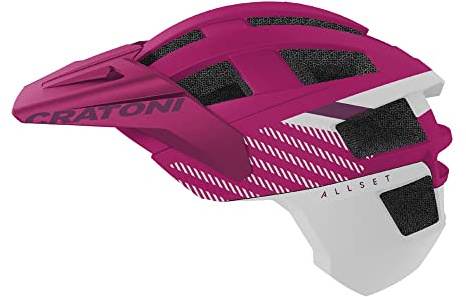 Winora Unisex – Erwachsene Cratoni Allset Pro Jr. Helme, Pink/Weiß Matt, 52-57cm