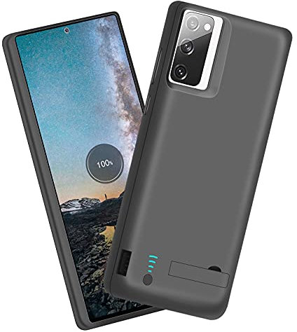 Sitong Battery Case for Samsung Galaxy S20 FE 5G, 5000mAh Rechargeable Extended Battery Charging Charger Case, Add 100% Extra Juice, Not Compatible with Galaxy S20 (6.5 inch) Black