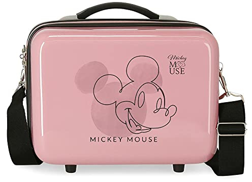 Disney Mickey Outline Kulturbeutel, anpassbar, mit Umhängetasche, rosa, 29 x 21 x 15 cm, starr, ABS 9,14 l