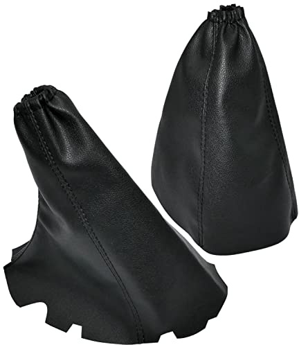 AERZETIX - Funda para Palanca de Cambios y Freno de Mano - Compatible con Ford Focus II de 2004 a 2010 - Color Negro - Piel Sintética - C57823