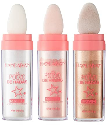 Highlight-Puder Gesichts-Highlight-Rouge Sparkly Shimmer Natural High Gloss Powder For Face Body Hair Fairy High Light-Puder (All)