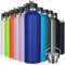 GeeRic 1L Bouteille d'eau en Acier Inoxydable Bouche Large, Bouteille d'eau en métal à Double Paroi Isotherme sous Vide, 12 Heures Chaudes et 24 Heures Froides, Bleu royal