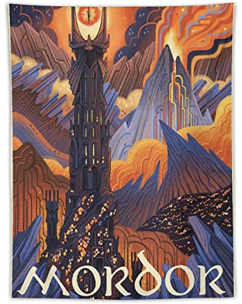 Mordor – Herr der Ringe Anime Retro Reise Tapisserie Cool Tapisserie Kunstdrucke Wandbild Kunstwerke
