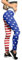 Farbe USA Leggings Benutzerdefinierte dünne patriotische Laufhose amerikanische Flagge Pilates für Yoga-Frauen-Yoga-Hosen Leggings Schwarz (Blue, S)