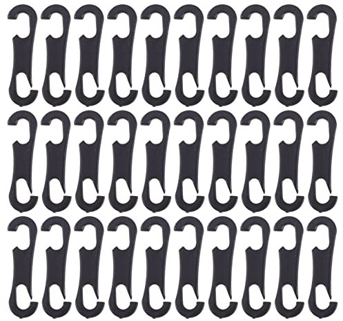 200PCS Car Seat Hooks,1.38Inch Plastic Headrest Hangers Auto Plastic Hooks Storage Hooks for Auto Backseat Car Handbag (S-Shaped Two End Hook)
