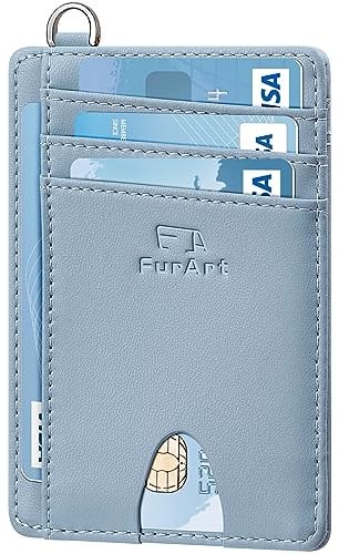 FurArt Schlank Kreditkartenetui,RFID-Blockierung Portemonnaie, Minimalistisch Kreditkarten Kartenetui für Herren und Damen