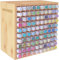 MinBoo Kunstmarker-Aufbewahrungs-Organizer für 100 Marker, Bambus-Kunstbedarf, Stifte, Farbstifte, Pinsel, Schreibwaren-Organizer für Zuhause, Klassenzimmer, Büro, Schreibtischdekoration