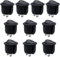 10 Stück Kippschalter Rund Schwarz Wippschalter ON/OFF Runde Schalter Wippschalter Button 2-polig Einrastbare 10 A/125V, 6 A/250 für Auto Boot KFZ Beleuchtet Leichte Haushaltsgeräte Mini Schalter