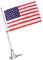 Weddflower Bandiera Motociclistico con Bandiera Americana Moto Motociclista Montaggio Laterale Posteriore USA Flag Pole 25x17cm