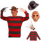 Yearsahrk Freddy Krüger Kostüm Kinder 4-Teilig Nightmare Elm Street Freddy Krueger Maske Gestreifter Pullover Handschuh Hut Karneval Halloween Kostüm