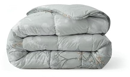 Zelesta Royalbed Bettdecke 4 Jahreszeiten - Bettwäsche winterdecke und Sommer-Bettdecke warm Duvet - Waschbare bettdecke ohne Bezug - Anti-Allergene Steppdecke (Aqua Forest, 200x200cm (L))