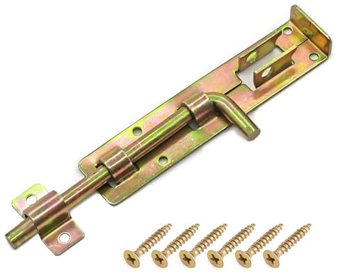 8 Heavy Duty Gate Bolt – Galvanized Drop Bolt Latch for Wooden Gates, Sheds, Fences, Barns & Garden Doors – Rust-Resistant, Durable Slide Lock for Secure Outdoor Use