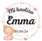 Pegatinas personalizadas para bautizo, 84 unidades de 3 cm, 48 de 4 cm o 33 de 5 cm, con topper decorativo para tarta (1, 4cm)