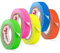 POPPSTAR 5x Neon Klebeband 15mm x 5m, fluoreszierendes Gewebeklebeband, gelb, grün, rot, blau, rosa