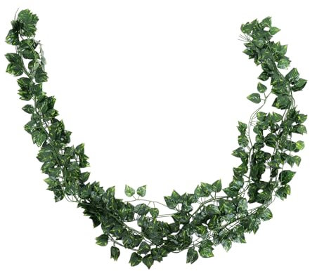 IMIKEYA 12stücke Künstliche Efeublätter Girlande Künstliche Efeu Ranken Hängepflanzen Für Garten Innenraum Dekoration