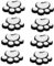 KOMBIUDA 8pcs Ski Aufkleber Pad Snowboard Grip Pad Skating Aufkleber Für Outdoor Indoor Aktivitäten