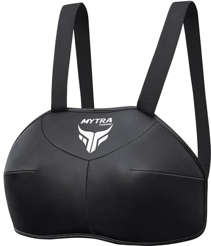 Mytra Fusion Bröstskydd för Damer för Kampsport, Boxning, Taekwondo & Karate – Lätt Sportigt Kroppsskydd för Träning och Sparring för Kvinnor (Svart, L/XL)