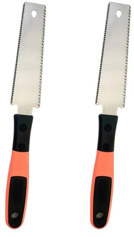2 Stück Japansäge, 310 MM Langes, Zweischneidig Holzsäge, Japanische Handsäge Holz, Japan Säge, Dübelsäge, Robustes Sägeblatt, Rutschfester Griff, Geeignet Zum Schneiden Von Holz