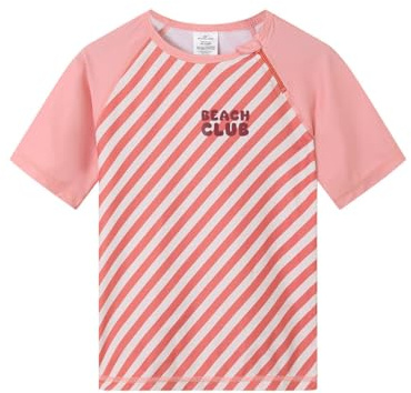 Monnëka Rashguard Enfant Manches Courtes pour Plage et Piscine | Bloom & Blush 1 à 2 Ans