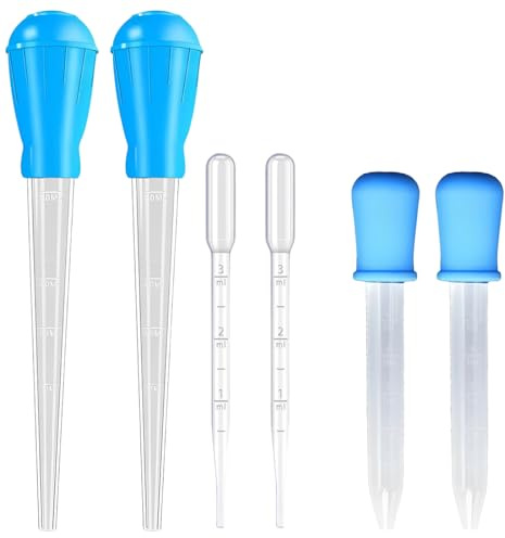 VEOIRXU 6 Pezzi Pipette 30ml/10ml/5ml Acquario Cambiatore d'Acqua Siringa Pipette per Mangime Multifunzione Pipetta di Trasferimento per Fertilizzante Liquido Ghiaia Mangime Paglia Corallo