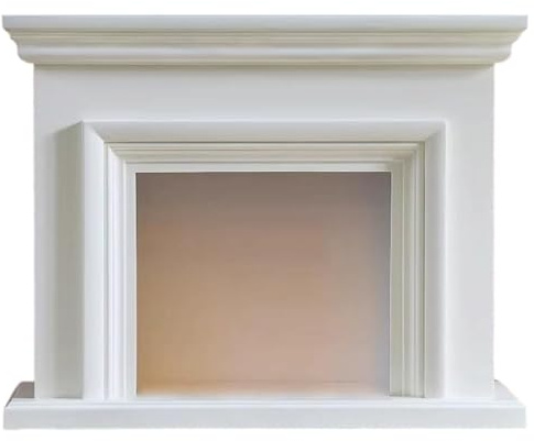 Freestanding White Wood Frame Fireplace Mantel Decorative Classic Freestanding Surround Decorative(Large)