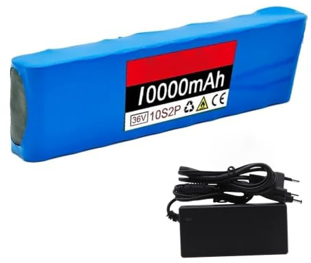 Batterie 36 V 10 Ah pour Vélo Électrique Et Trottinette Électrique, Batterie Lithium-ION Étanche pour Trottinettes Électriques Et Karts, avec Protection BMS Intégrée (36V 10AH),T