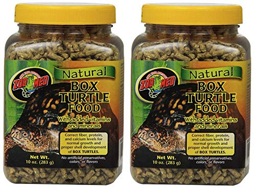 Zoo Med 2 Pack of Natural Box Turtle Food, 10 Ounces Per Container