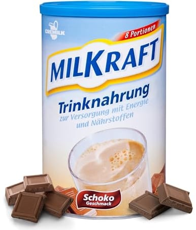 MILKRAFT Trinknahrung Schoko 480g - hochkalorisch & praktisch - Pulver zur ergänzenden & ausschließlichen Ernährung geeignet - Eiweißshake & Kohlenhydrate für Erwachsene