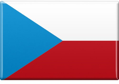 Fan-O-Menal - Magnet - Dekoratives Magnet - 1 Stck - 8x5,5 cm - Wei, Rot, Blau - Rechteckig - Kunststoff - Flagge - 37842