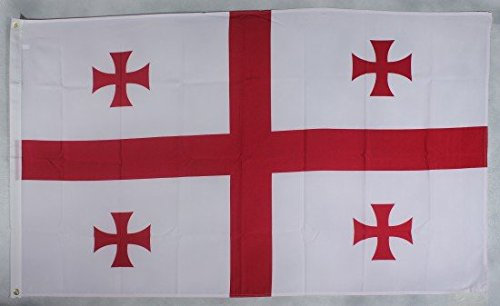 Flagge Fahne Georgien 90x60 cm wetterfest und lichtecht für innen und aussen