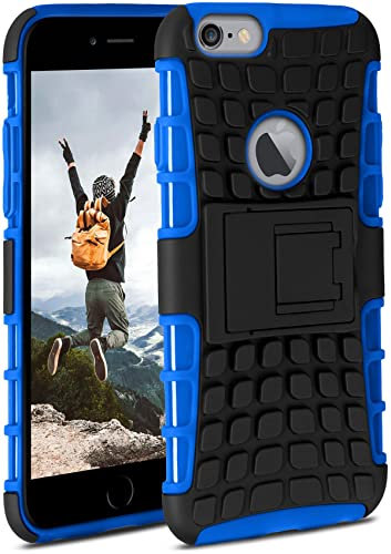 OneFlow Coque Compatible avec iPhone 6s / iPhone 6 - Coque extérieure Antichoc, étui de téléphone avec Support, Appareil Photo et Protection d'écran, étui Rigide, Horizon - Bleu