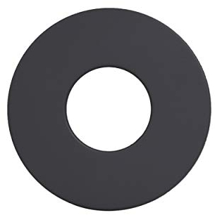 LANZZAS Pelletrohr Wand-Rosette mit 70 mm Rand - für den Durchmesser 100 mm - Farbe: schwarz.
