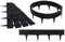 GARDENIX Stein Rasenkante Kunststoff - Beetumrandung Steinoptik, 3.16m Gartenpalisade, Beeteinfassung Schwarz, 4 Module, UV-beständig Beetzaun, Gartenpalisade Vielseitig Einsetzbar